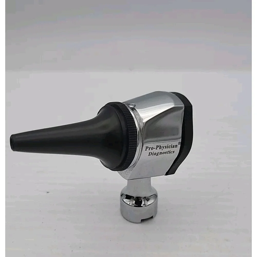 Stainless Steel Metal Otoscope Set w Parts and Box Case Medical‎ Equipment